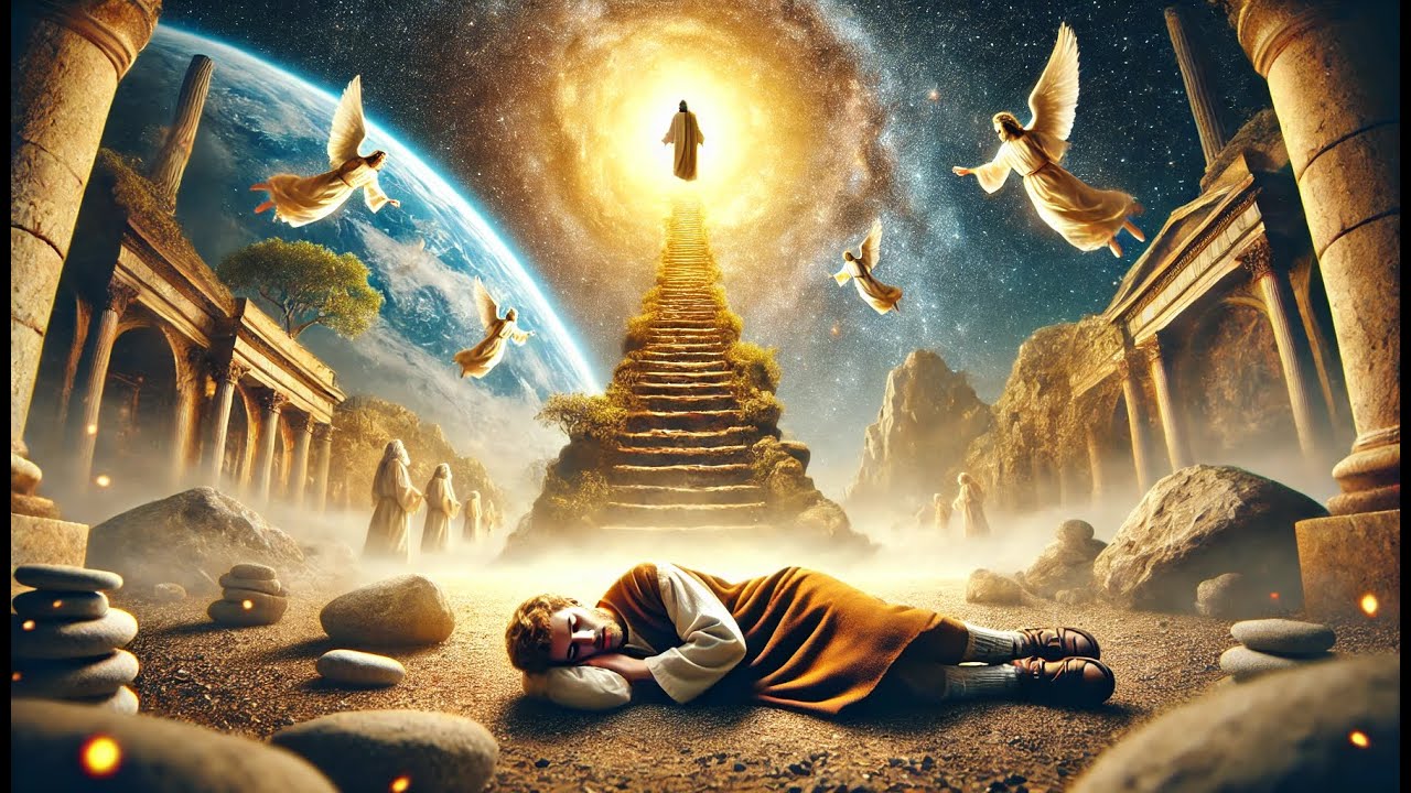 Génesis capítulo 28: El Sueño de Jacob y la Escalera al Cielo Animado 4K