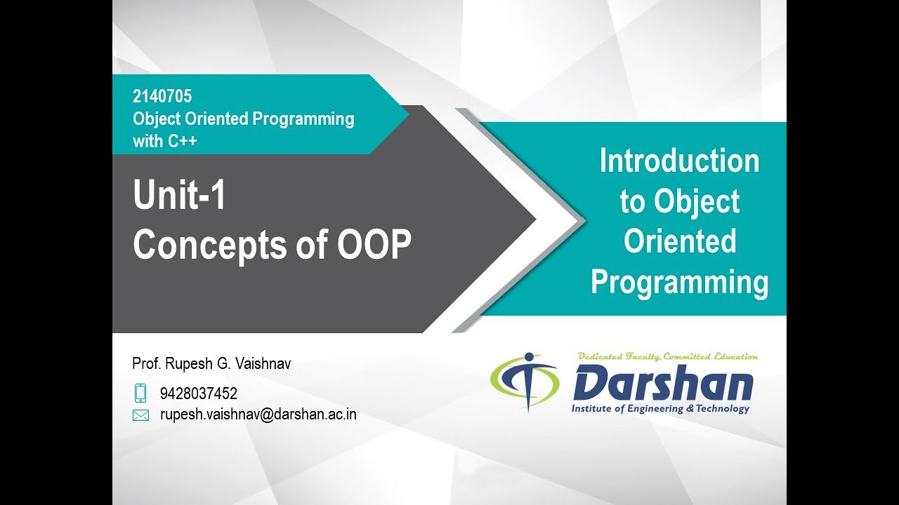 1.01-Introduction to object oriented programming