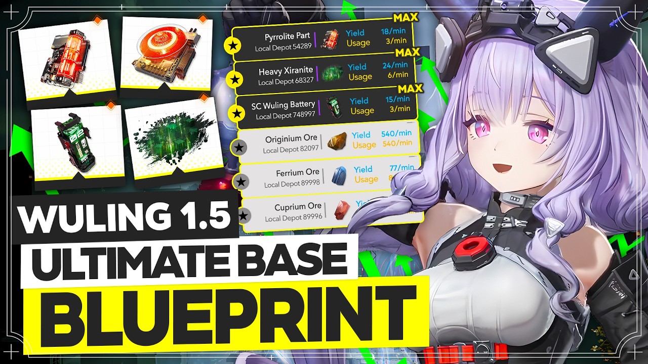 1.5 Wuling Factory Blueprints - Max Profit Mega Base Blueprint Asia/NA/EU【Arknights Endfield】
