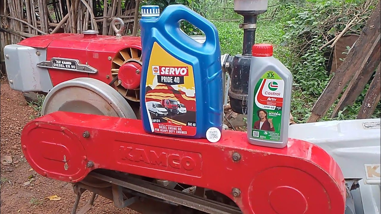 How to change engine oil in power tiller ? Kamco power tiller servicing and Changing engine oil