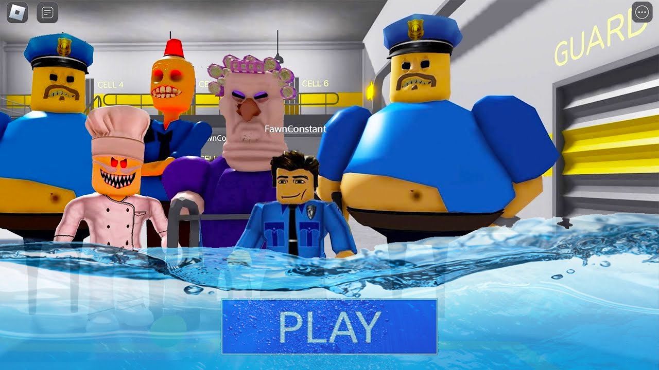 Escaping from a WATER MODE BARRY'S PRISON RUN! And BECAME EVERYONE