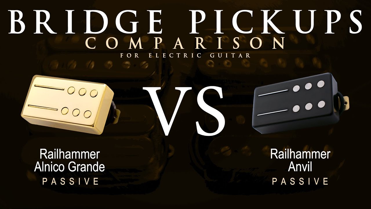 Railhammer ALNICO GRANDE vs ANVIL - Bridge Guitar Pickup Comparison Tone Demo