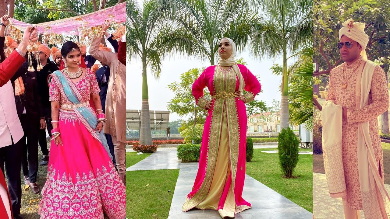 Indian wedding / يوم العرس الهندي/ لبست قفطان مغربي
