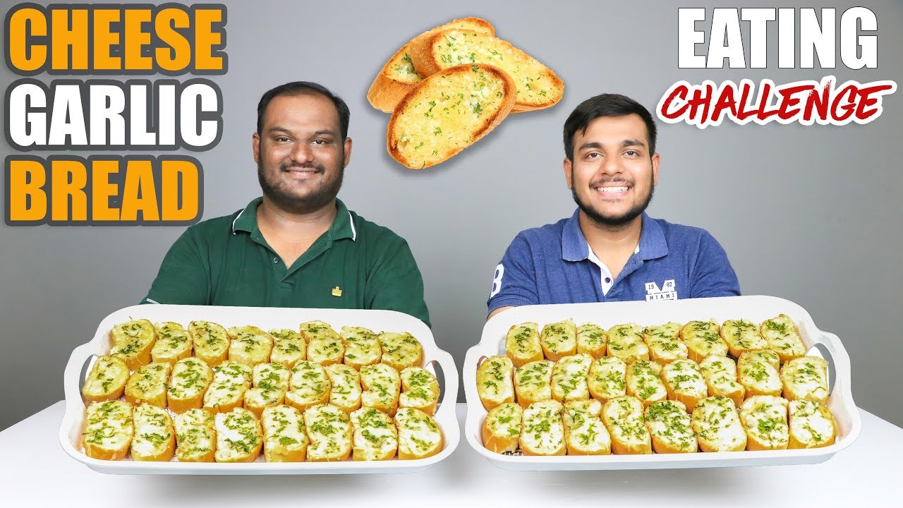 CHEESE GARLIC BREAD EATING CHALLENGE | Cheesy Garlic Bread Eating Competition | Food Challenge