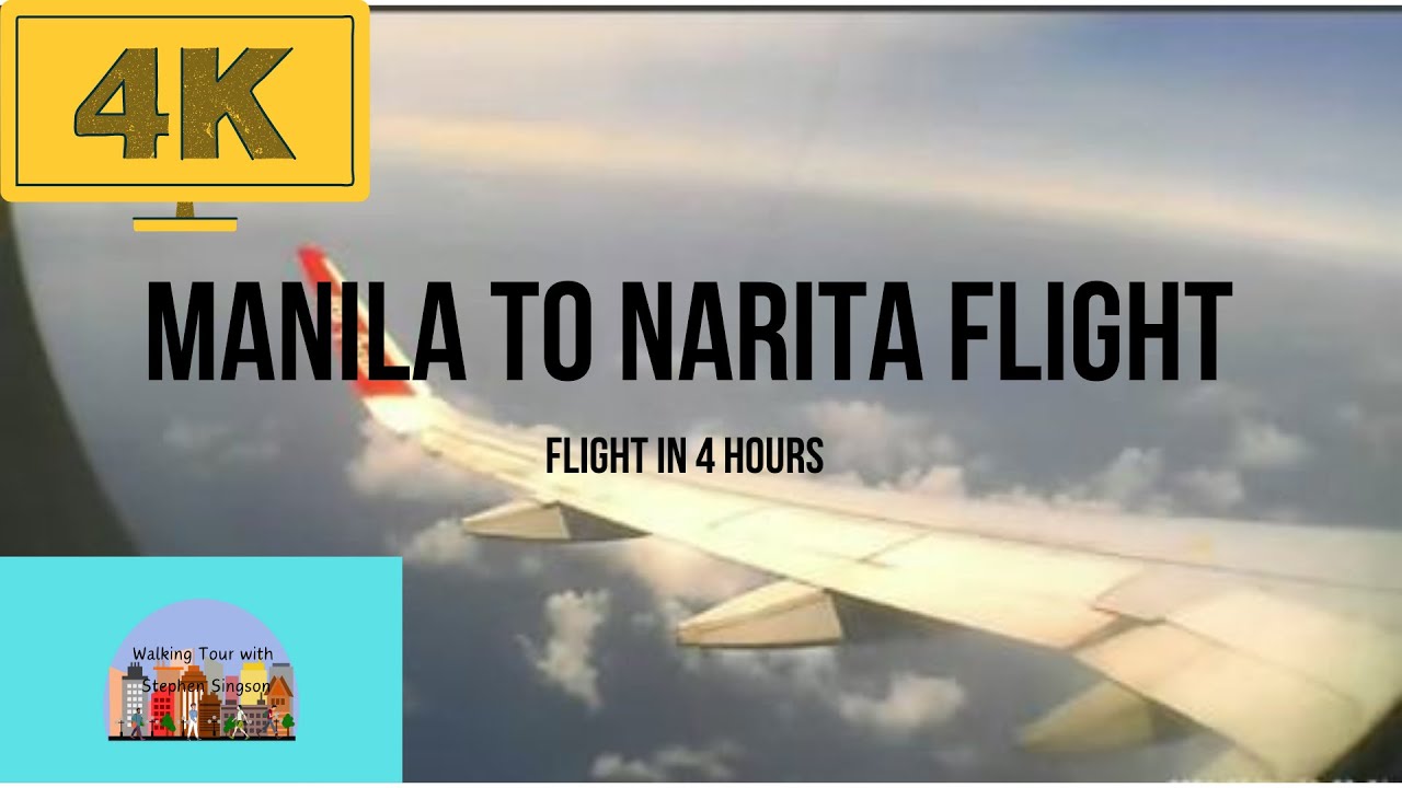 Airplane ride from Manila to Narita in 4 Hours Flight | AirAsia A320 Flight Z2190
