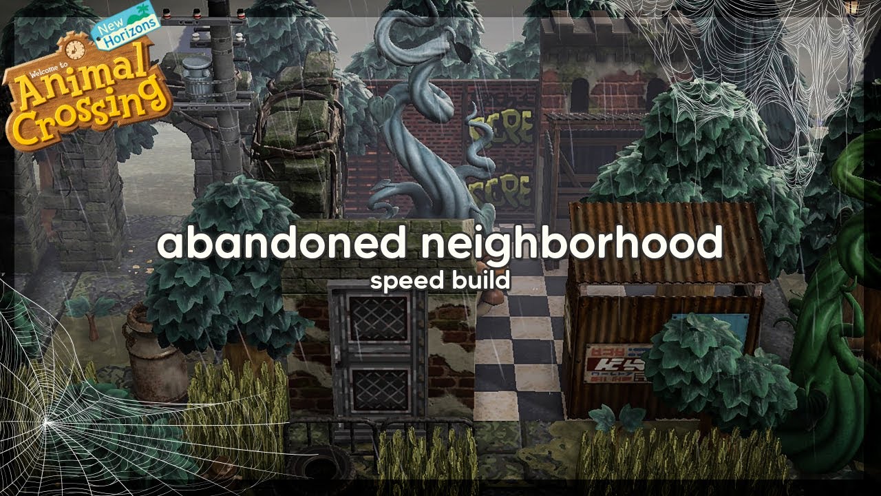 Abandoned neighborhood 🏚️ Animal Crossing entrance ideas // Speed Build