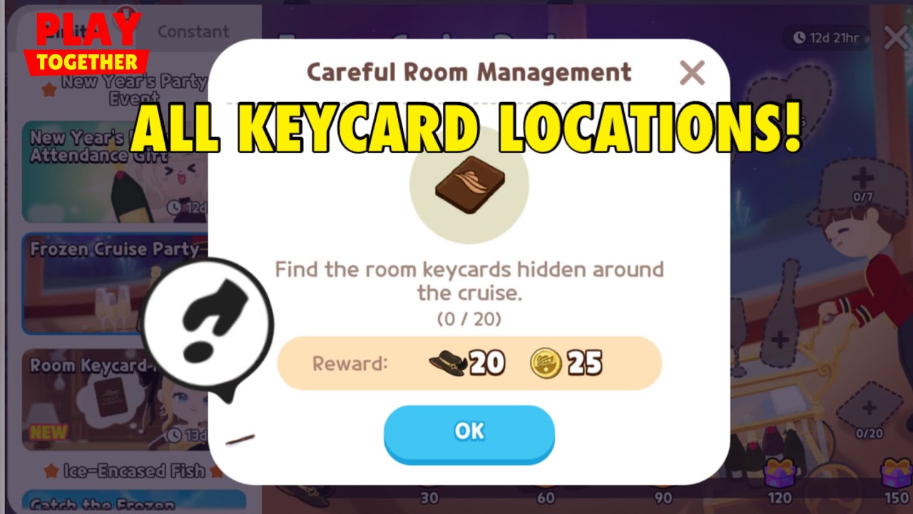 ALL KEYCARD LOCATIONS| NEW UPDATE! #playtogether 