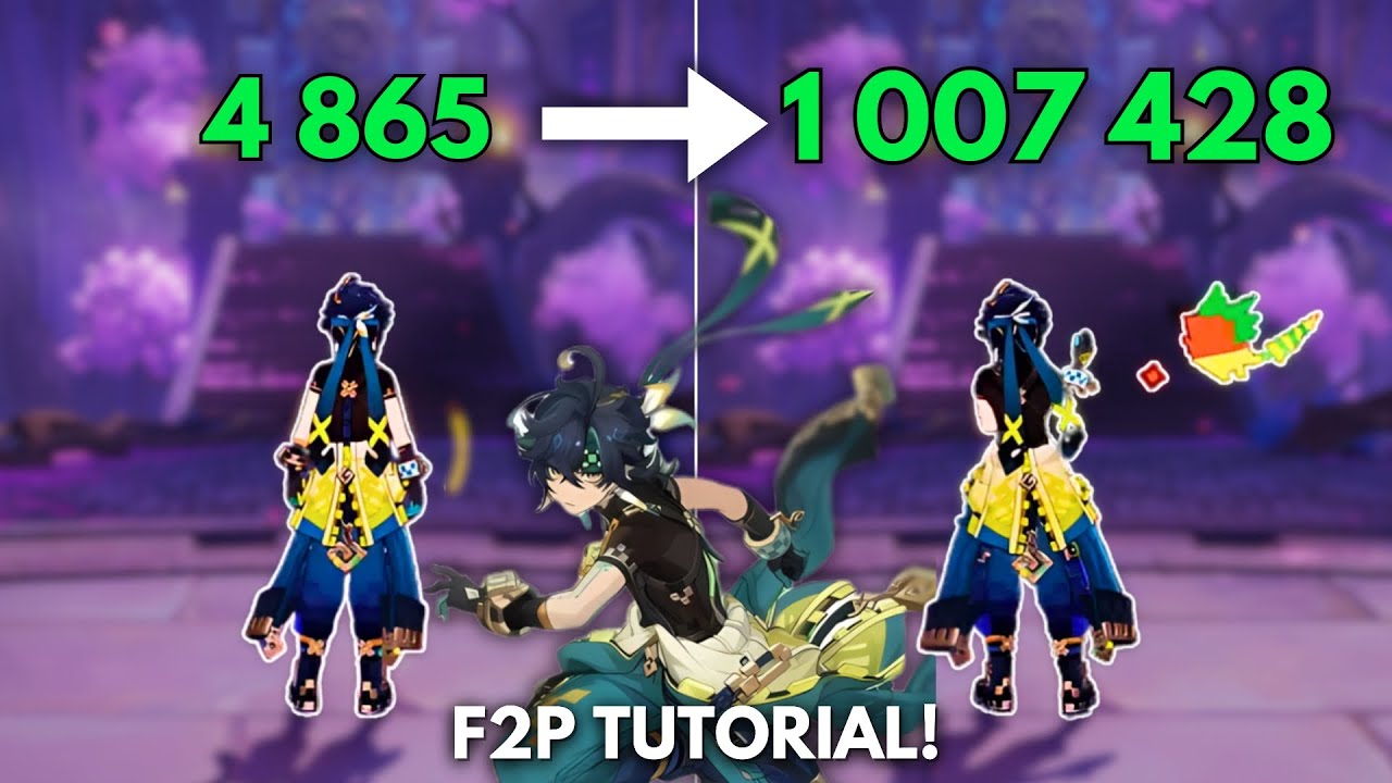 F2P:- KINICH 1M Nuke Tutorial!! [ Genshin Impact ]