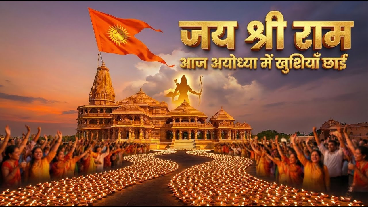 🚩Aaj Ram Mandir Par Dekho,Dhwajarohan H Bhaari  Ayodhya Bhajan  Jai Shree Ram Bhagwa Pataka Leharaya