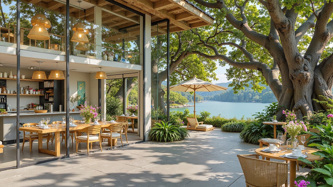 Warm Spring Morning Lakeside Café Jazz – Smooth Instrumental Music for Work, Focus and Relaxation