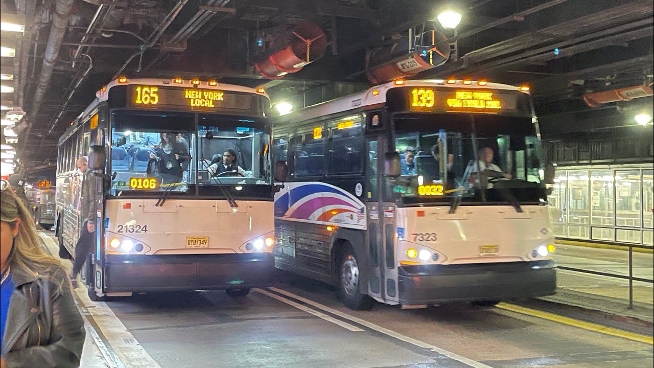New Jersey Transit: PM Rush Hour Bus Action @ North Bergen & Port Authority Bus Terminal