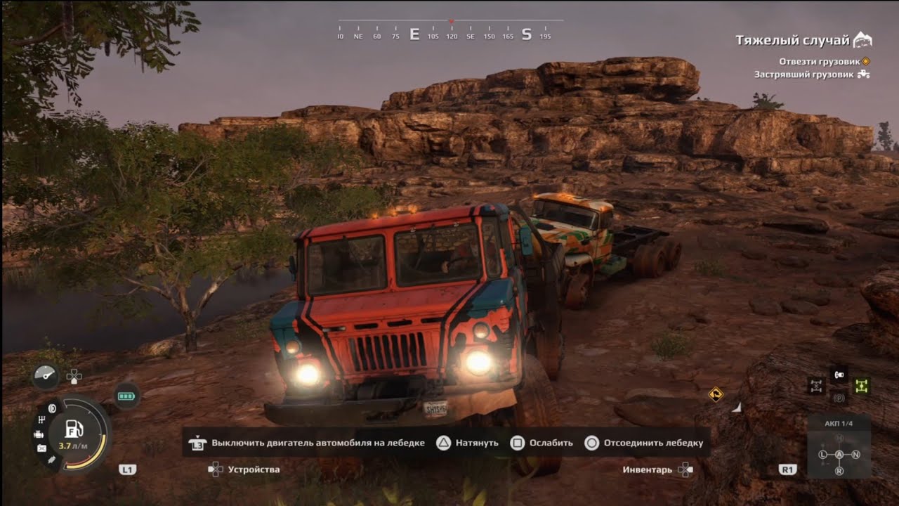Expeditions: A Mudrunner Game. Достаем грузовик из болота. Проводим сейсморазведку области.