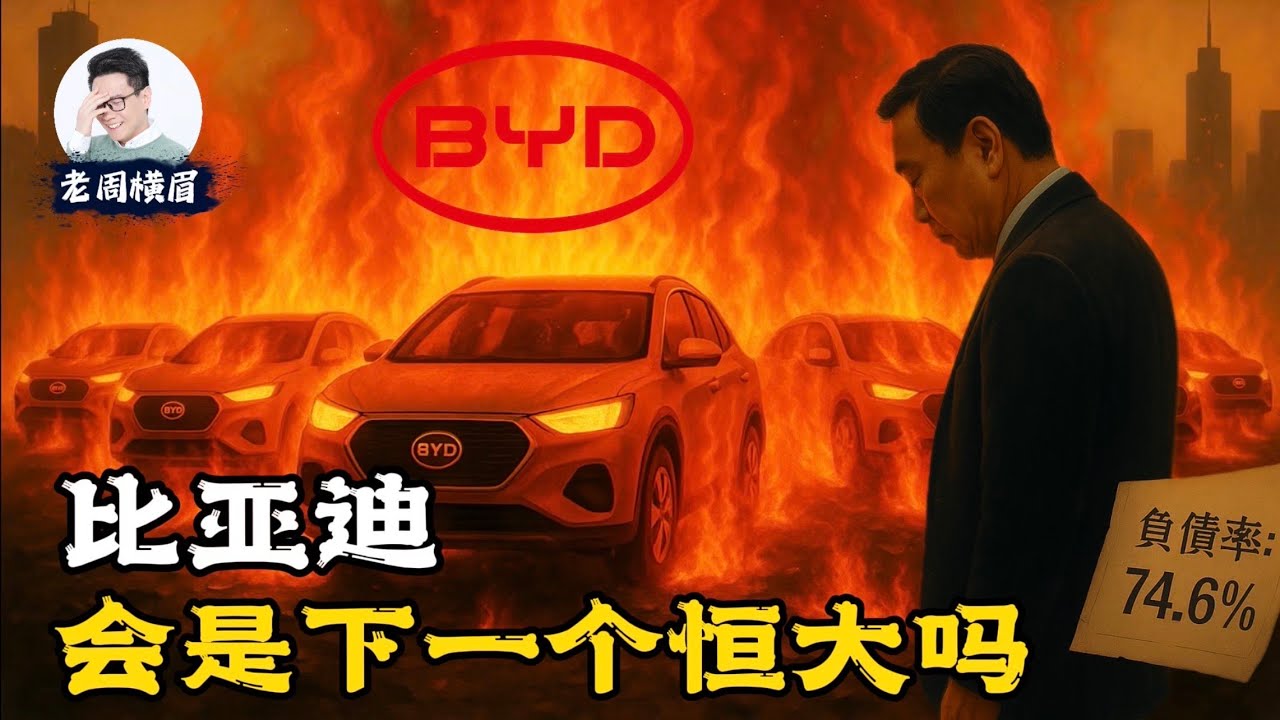 揭秘比亚迪隐藏的三千亿债务，失控的供应链金融会让比亚迪走上恒大老路吗？| 比亚迪爆雷 | 汽车界恒大 | 恒大 | 长城汽车 | 魏建军 | 比亚迪财报 | 供应链金融 | 王传福 | 老周横眉