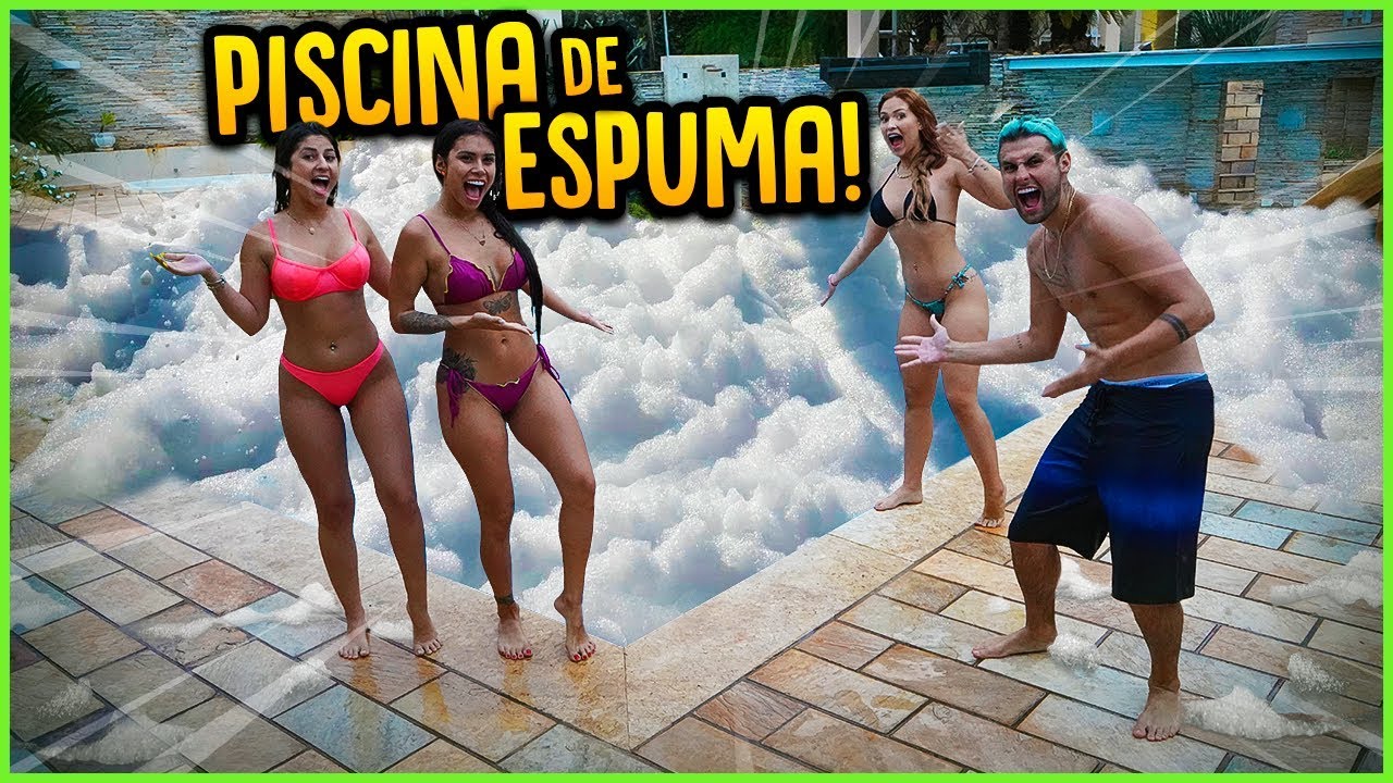 ENCHEMOS A PISCINA COM MUITA ESPUMA!! ( PISCINA DE ESPUMA ) [ REZENDE EVIL ]