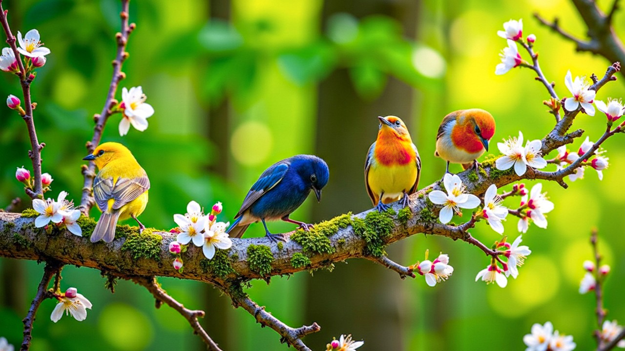 🎹 Spring Bird Sounds with Relaxing Piano Music 🌿 Stress Relief, Calm Evenings & Better Sleep