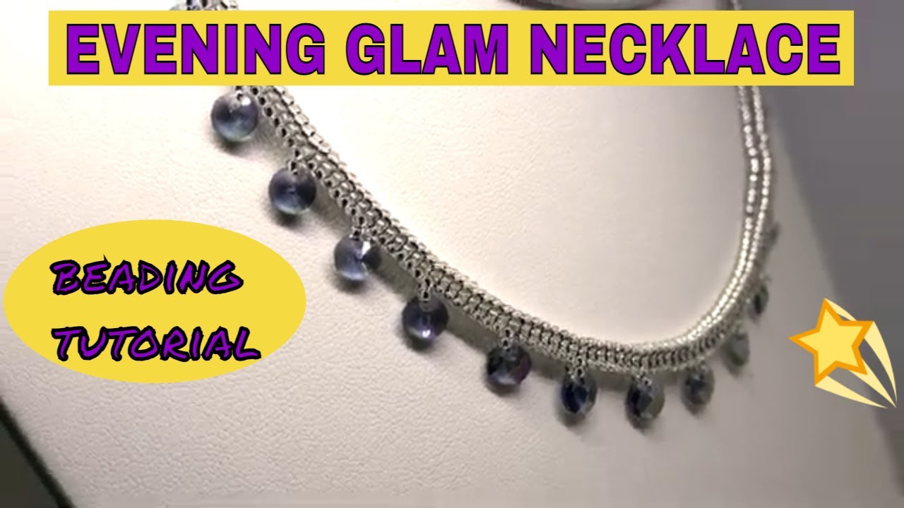 Herringbone Stitch Necklace - with crystal beads #Spring2022Beading