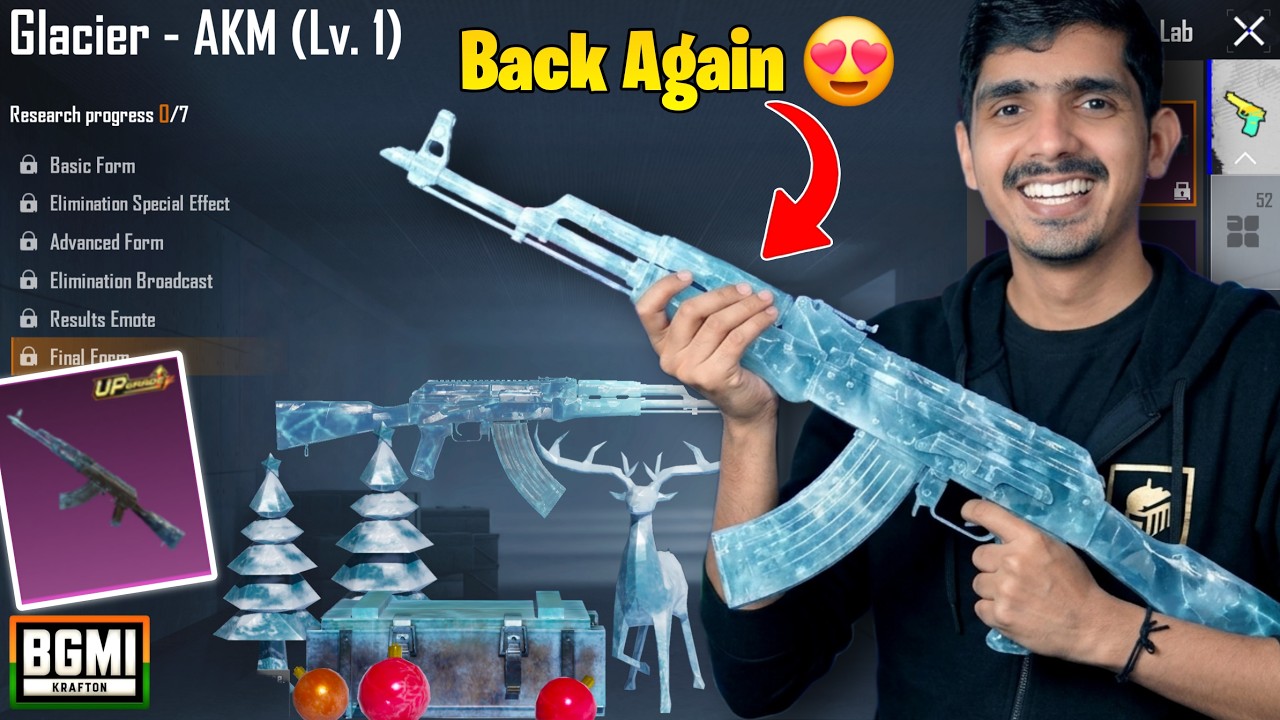 AKM GLACIER CRATE OPENING | AKM GLACIER BACK IN NEW CLASSIC CRATE BGMI