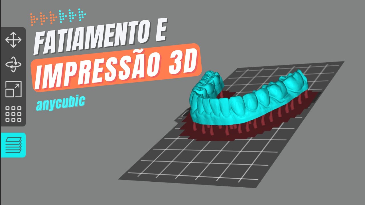 Minha primeira impressão 3D - Com software Photon Workshop da AnyCubic