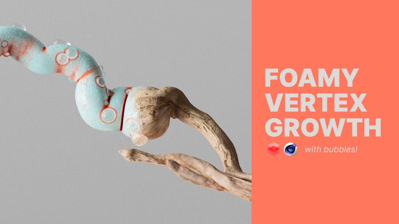 Satisfying vertex growth + particles in C4D (tutorial) #c4d #3danimation #tutorial