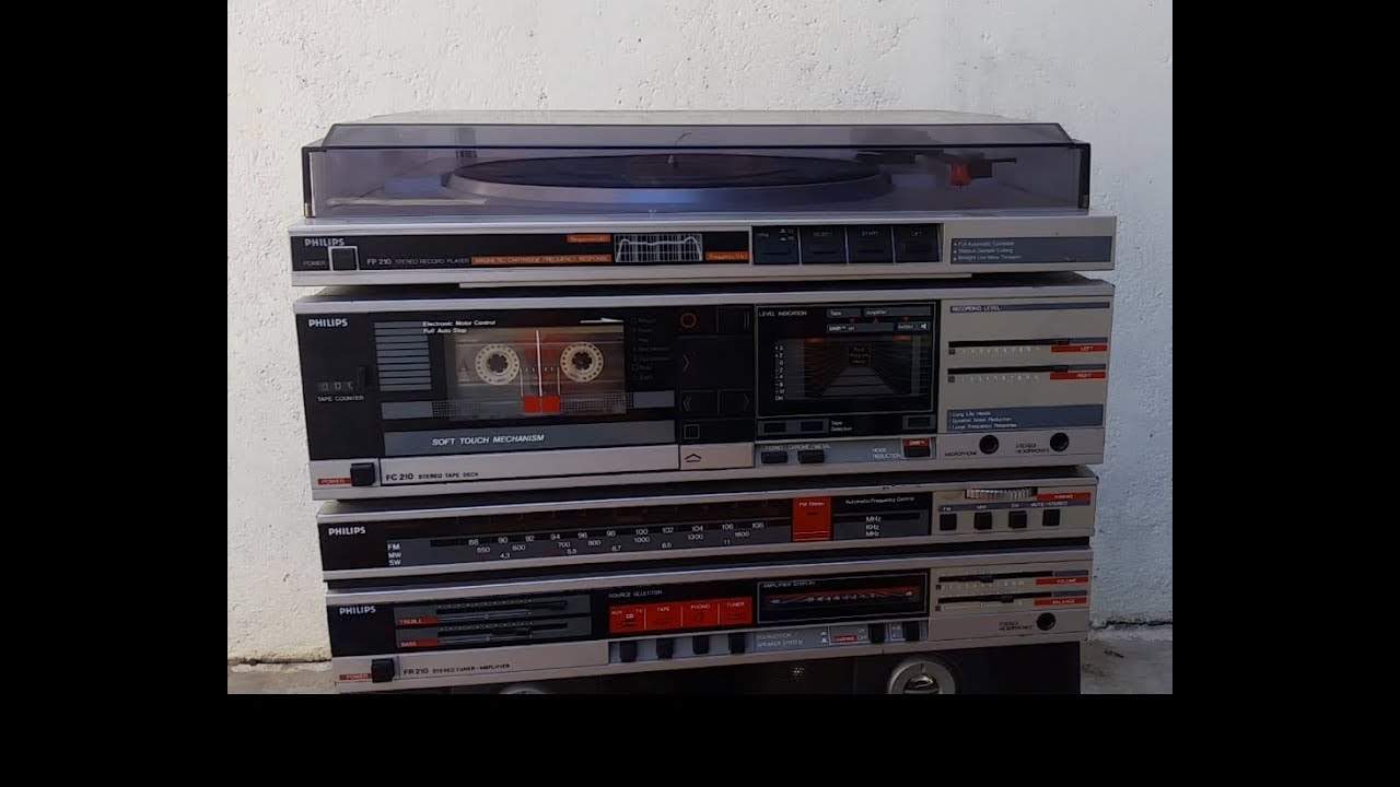 Garimpo: Conjunto de som vintage Philips 210
