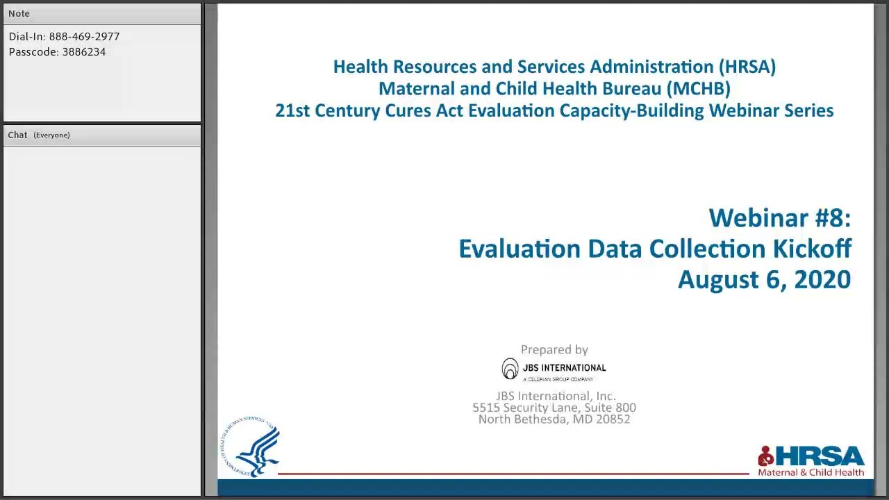 PMHCA and MDRBD: Evaluation Data Collection Kickoff (8/6/2020)