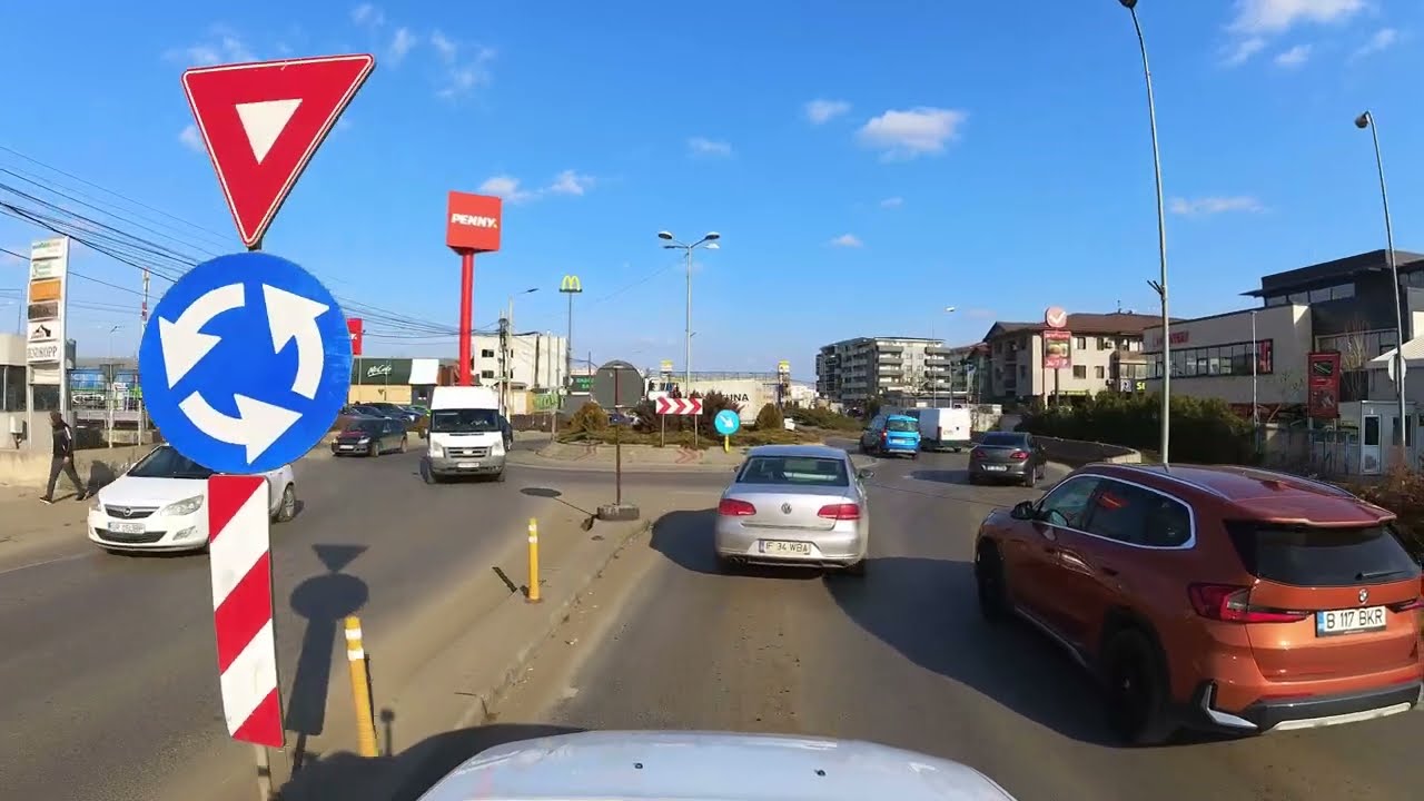 Piano driving Clinceni Bragadiru Bucuresti Prelungirea Ghencea 4K video