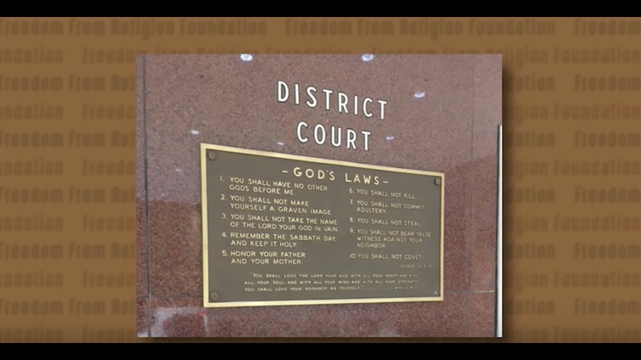 Religious Plaque in a Courthouse?