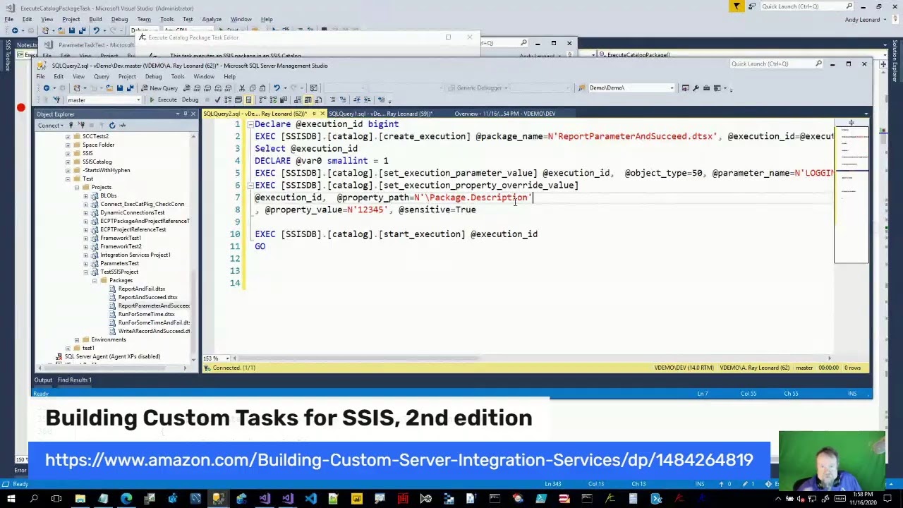 Demoing a custom SSIS task