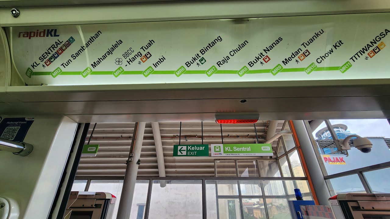 Monorel KL Monorail Stesen KL Sentral Brickfields to Bukit Bintang Station Kuala Lumpur Malaysia