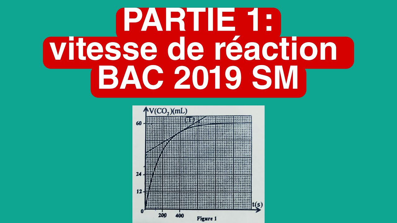Correction chimie BAC 2019 partie1: #suivi #cinétique par mesure de volume de gaz. option #SM
