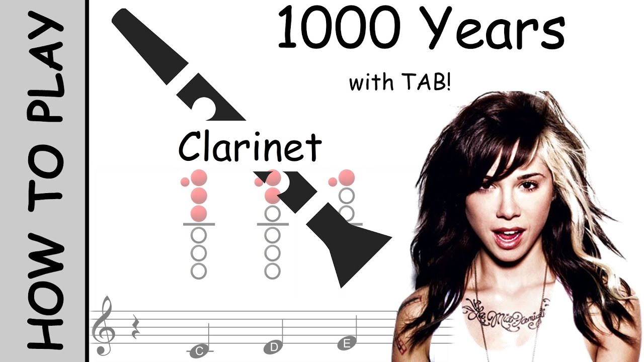 How to play A Thousand Years on Clarinet | Sheet Music with Tab