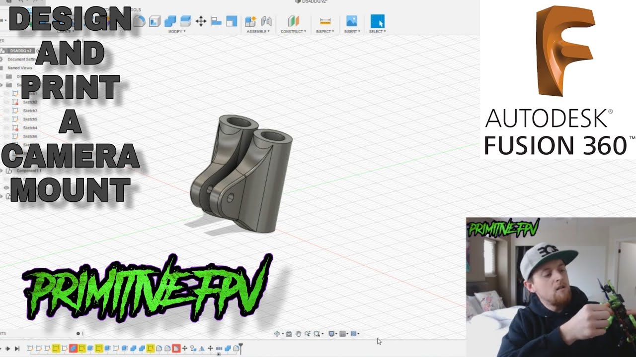 Как спроектировать крепление для камеры на квадрокоптере — руководство по Fusion 360