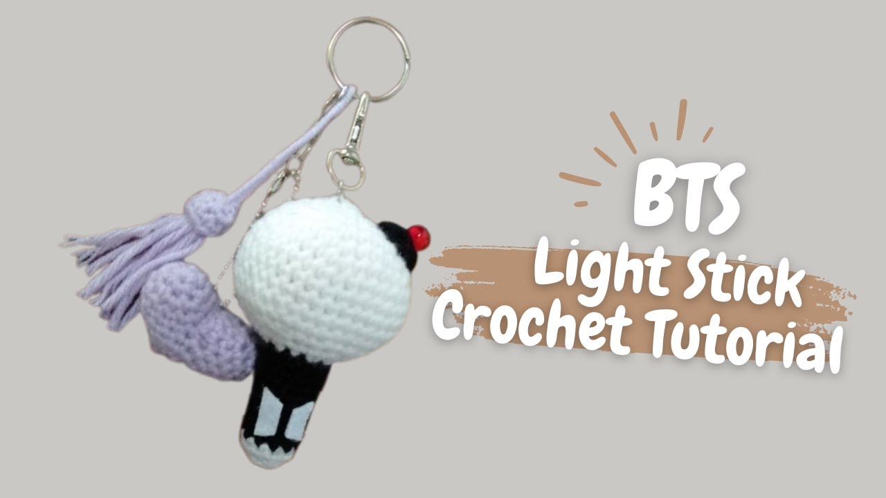 How to crochet BTS Army Bomb Keychain | BTS Light Stick Easy Crochet Tutorial | Part 1