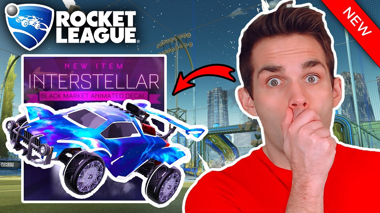 *NEW* PAINTED INTERSTELLAR BLACK MARKET DECAL IN ROCKET LEAGUE (Showcase)