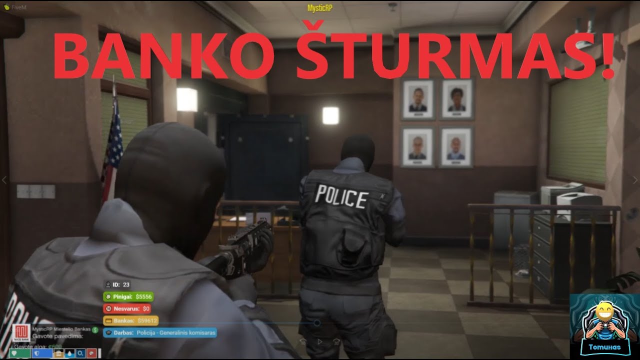 BANKO ŠTURMAS IR SUSIPAŽINIMAS | GTA RP LIETUVIŠKAI #8