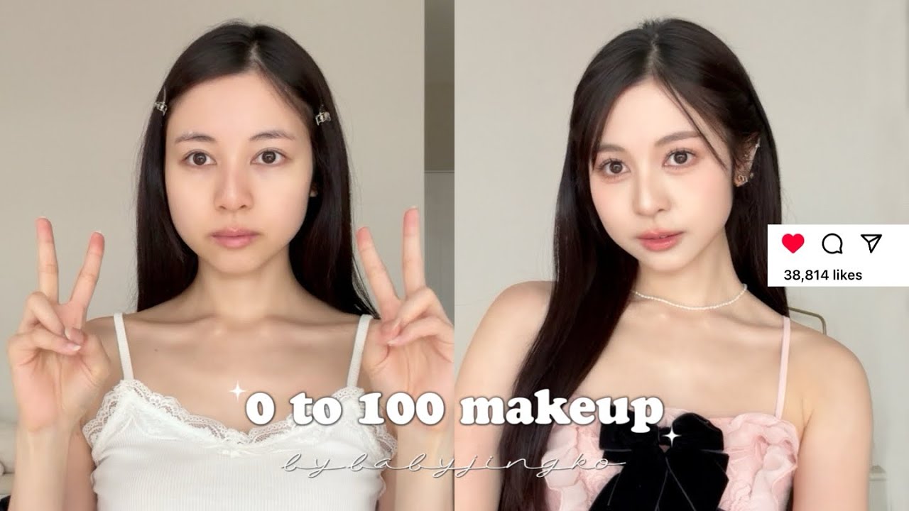 💗 from 0-100 makeup. ความลับนางฟ้า แต่งหน้าออกงานเองฉบับอินฟลู สวยธรรมชาติสุดๆ! | Babyjingko