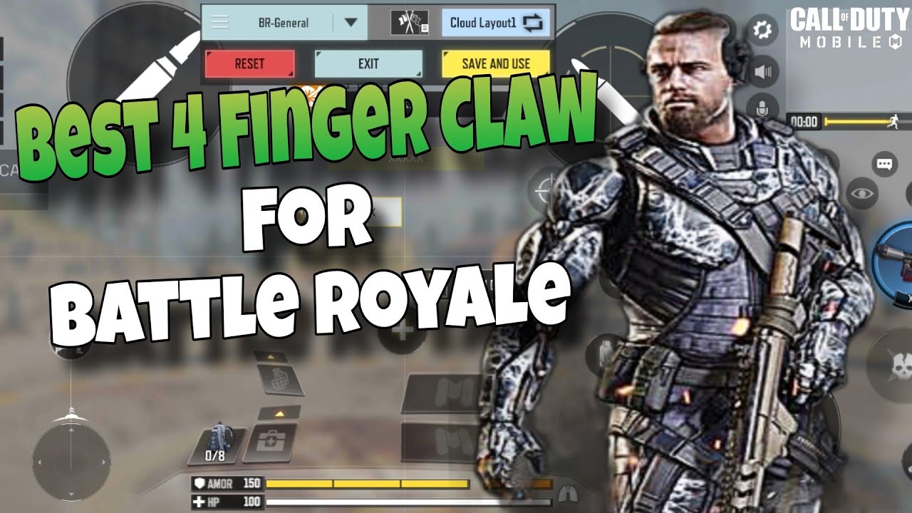 BEST 4 FINGER CLAW HUD Setup BR | PRO 4 Finger Claw Setup | Tips & Tricks | COD Mobile