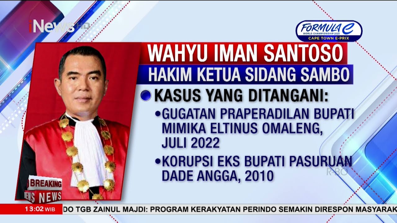 Sepak Terjang Wahyu Iman Santoso Hakim Ketua Sidang Sambo #BreakingNews 15/02