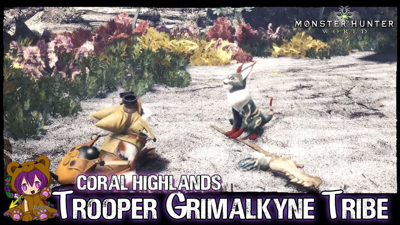 Monster Hunter World (PC) - Trooper Grimalkyne Tribe in Coral Highlands