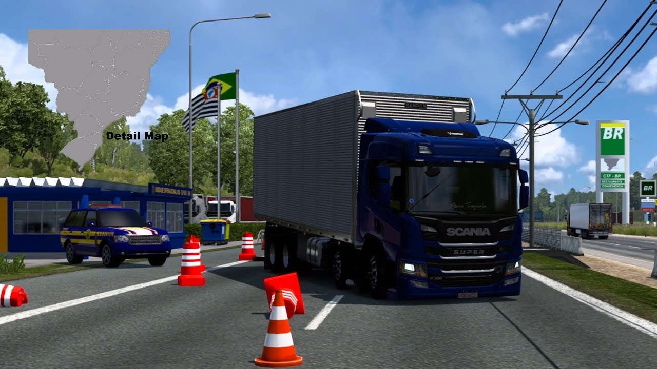 ETS 2: Mapa Detail Map | Scania NTG P360: De São Bernardo do Campo para Embu das Artes