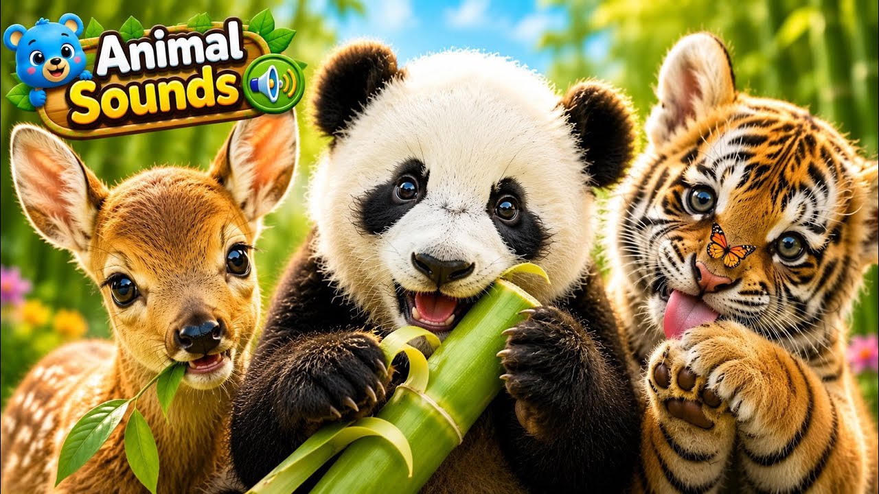 30 Cute Animal Sounds for Kids🐈🐕🐒| Real Animal Sounds for Toddlers| Learn wild & Farm Animals | 4K