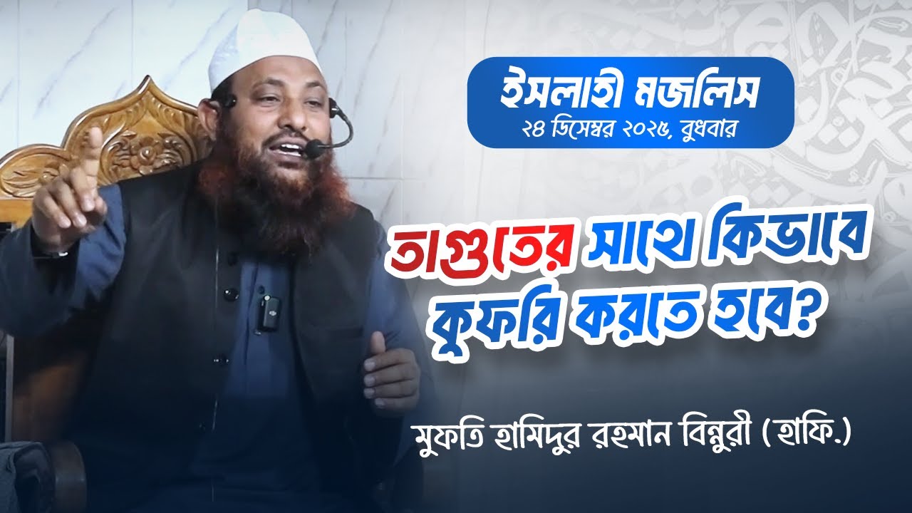তাগুতের সাথে কিভাবে কুফরি করতে হবে? | ইসলাহি মজলিস, পর্ব-৪ | মুফতি হামিদুর রহমান বিন্নুরী (হাফি:)