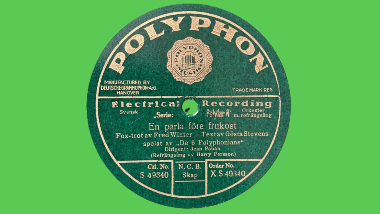 En pärla före frukost - Harry Persson [1930]