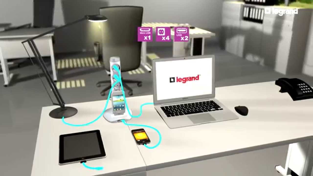 Vertical multi-outlets extension Legrand