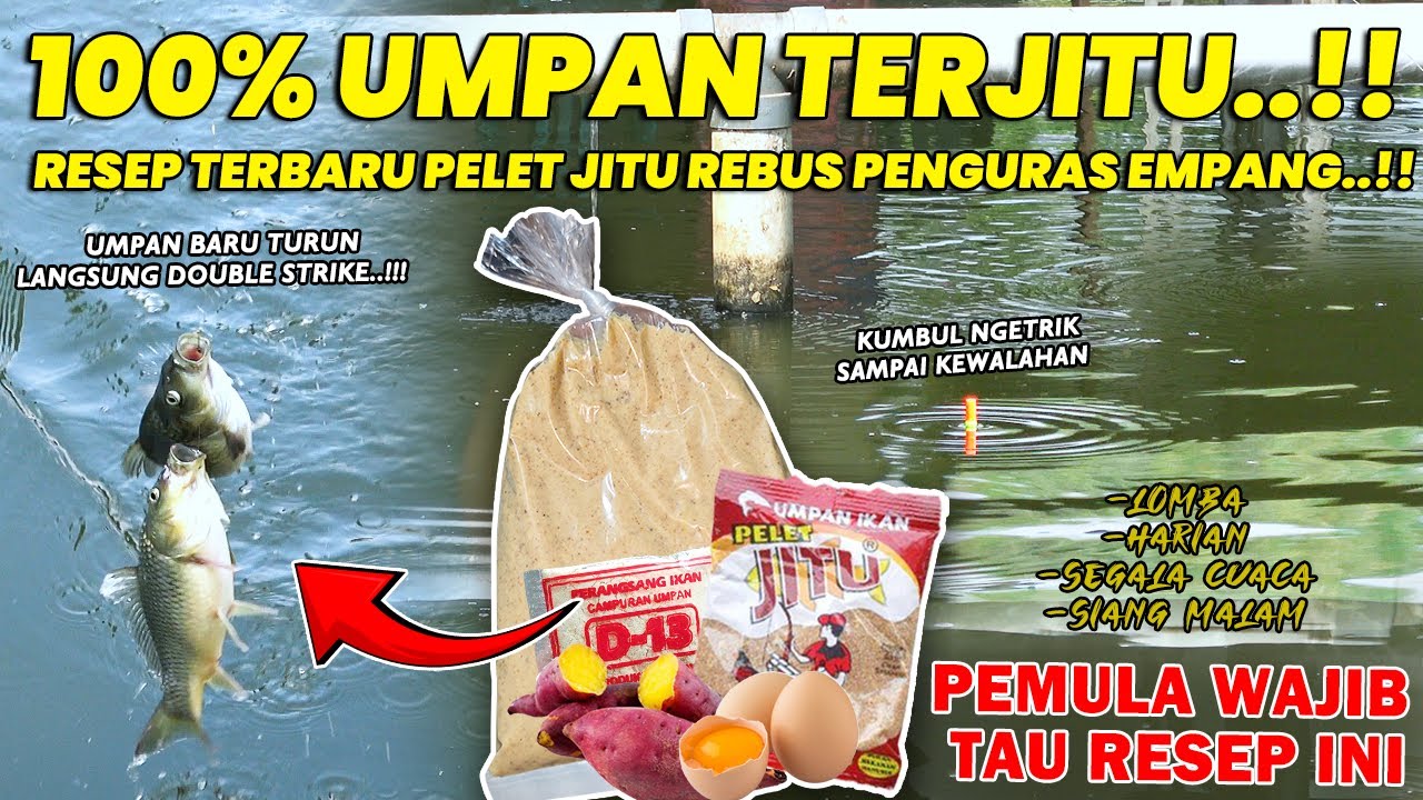 UMPAN BARU TURUN LANGSUNG DOUBLE STRIKE !! RESEP TERBARU PELET JITU REBUS 100% TERJITU IKAN MAS❗❗