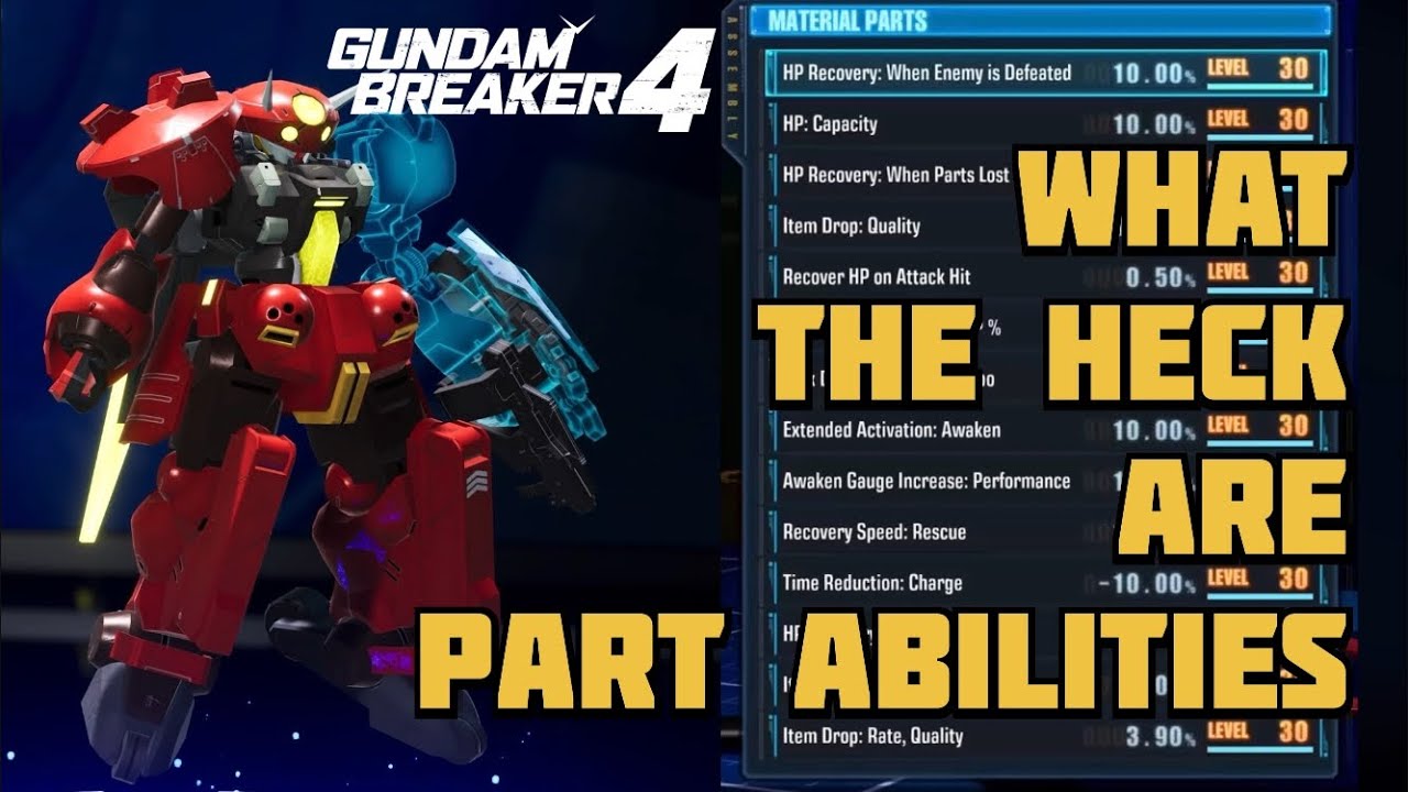 Lets Lab! Explaining ALL Passive Part Abilities! Which HP Regen is right for you! | Gundam Breaker 4