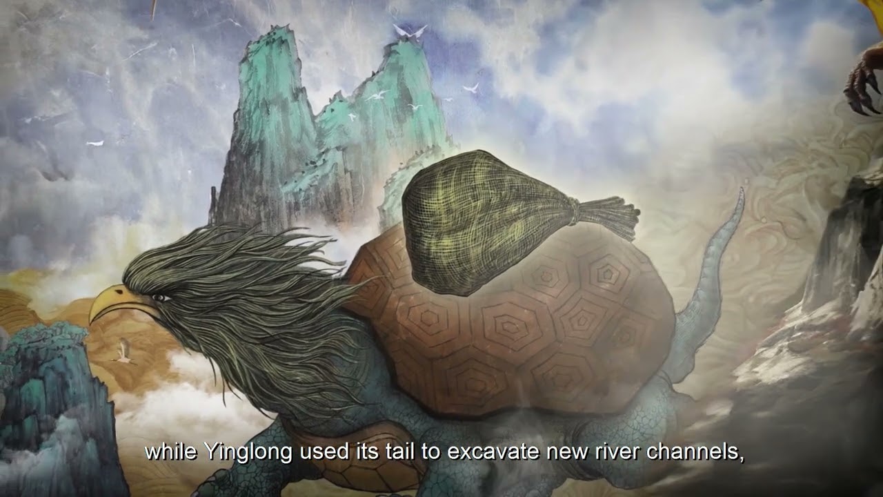 Chinese Mythology in Paintings: Yu the Great Tames Floods