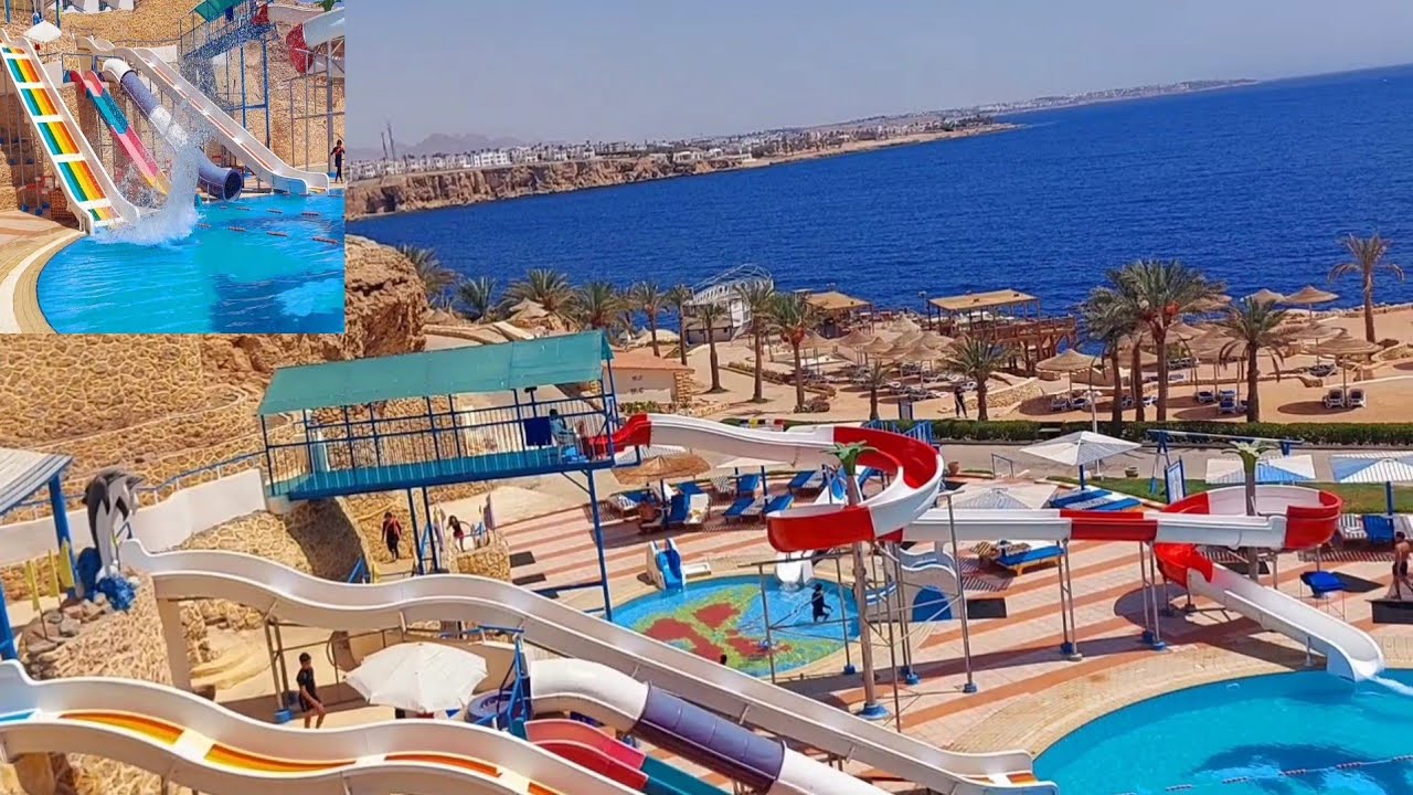 جولة على الشاطئ من داخل الفندق 🏖 منظر البحر تحفة خيااال 😍
