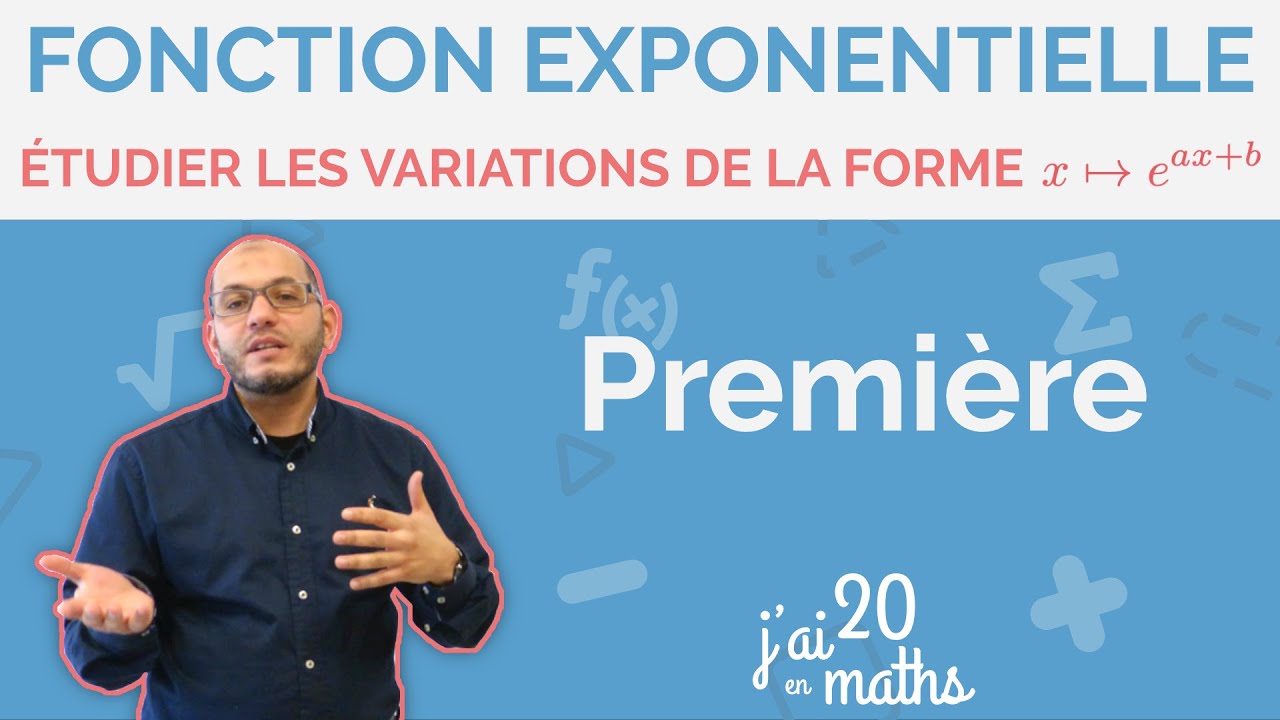 Étudier les variations de la forme exp(ax+b) - Fonction exponentielle - Première spécialité