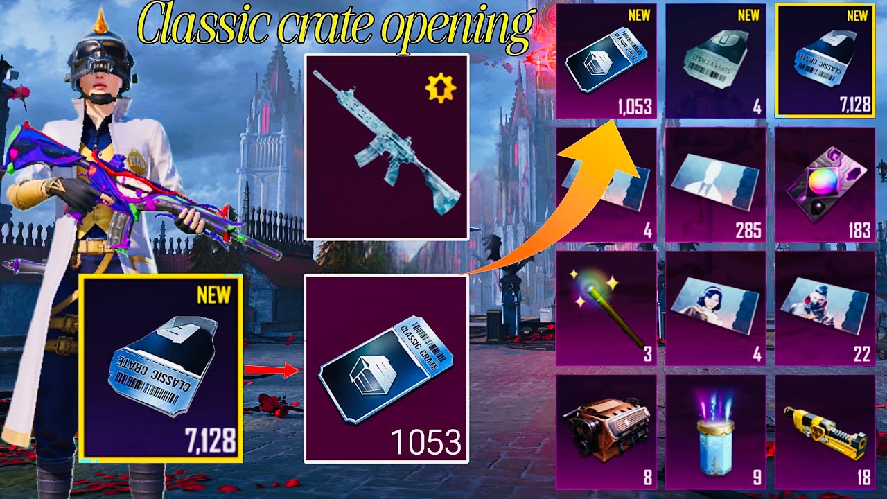 new premium crate opening pubg mobile 1000 Classic crate opening M416 glacier❄️7330 supply opening